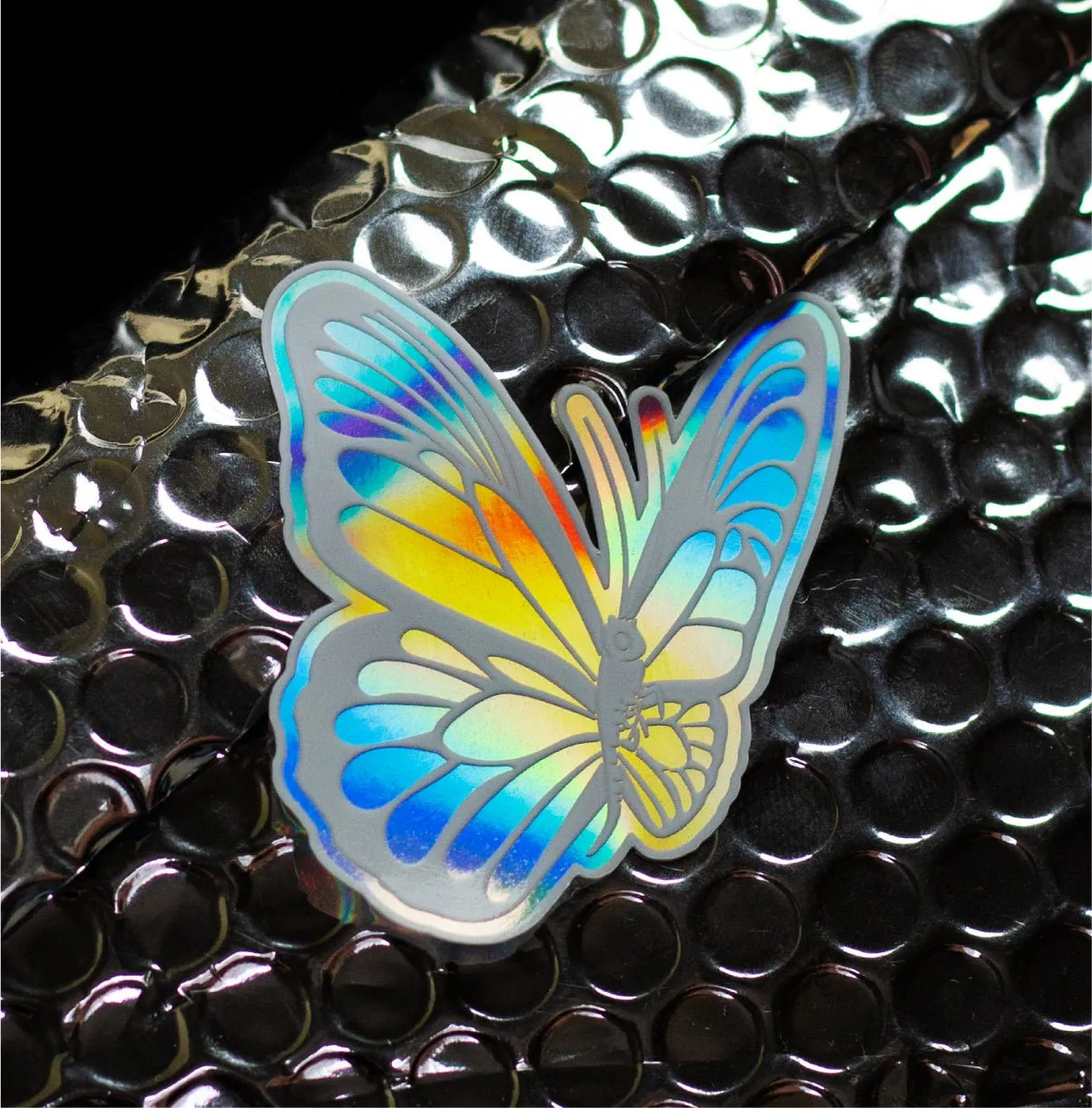 300 Custom Iridescent Holographic 2.5" Stickers