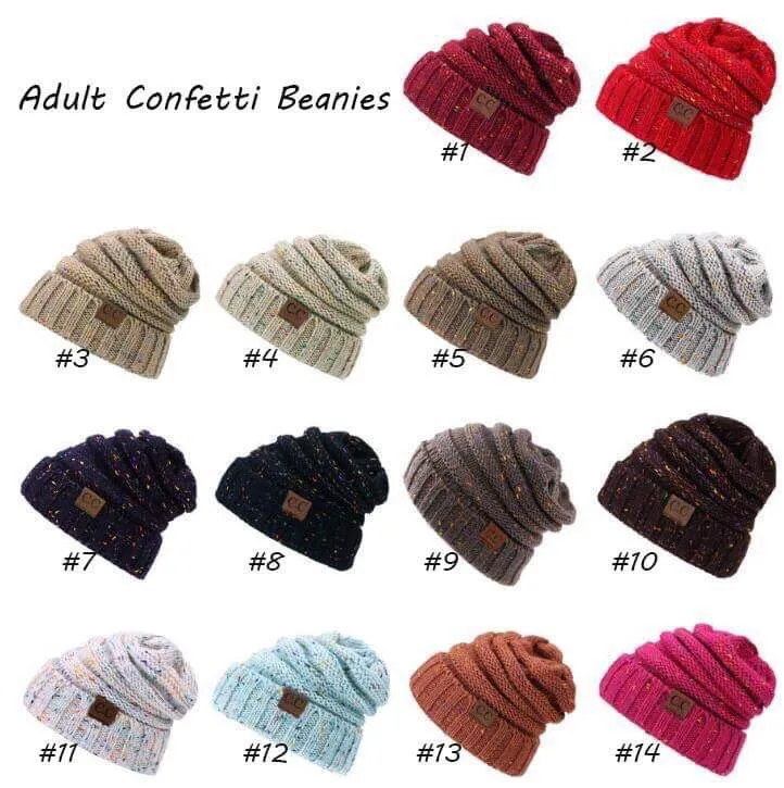 Adult Confetti Beanies