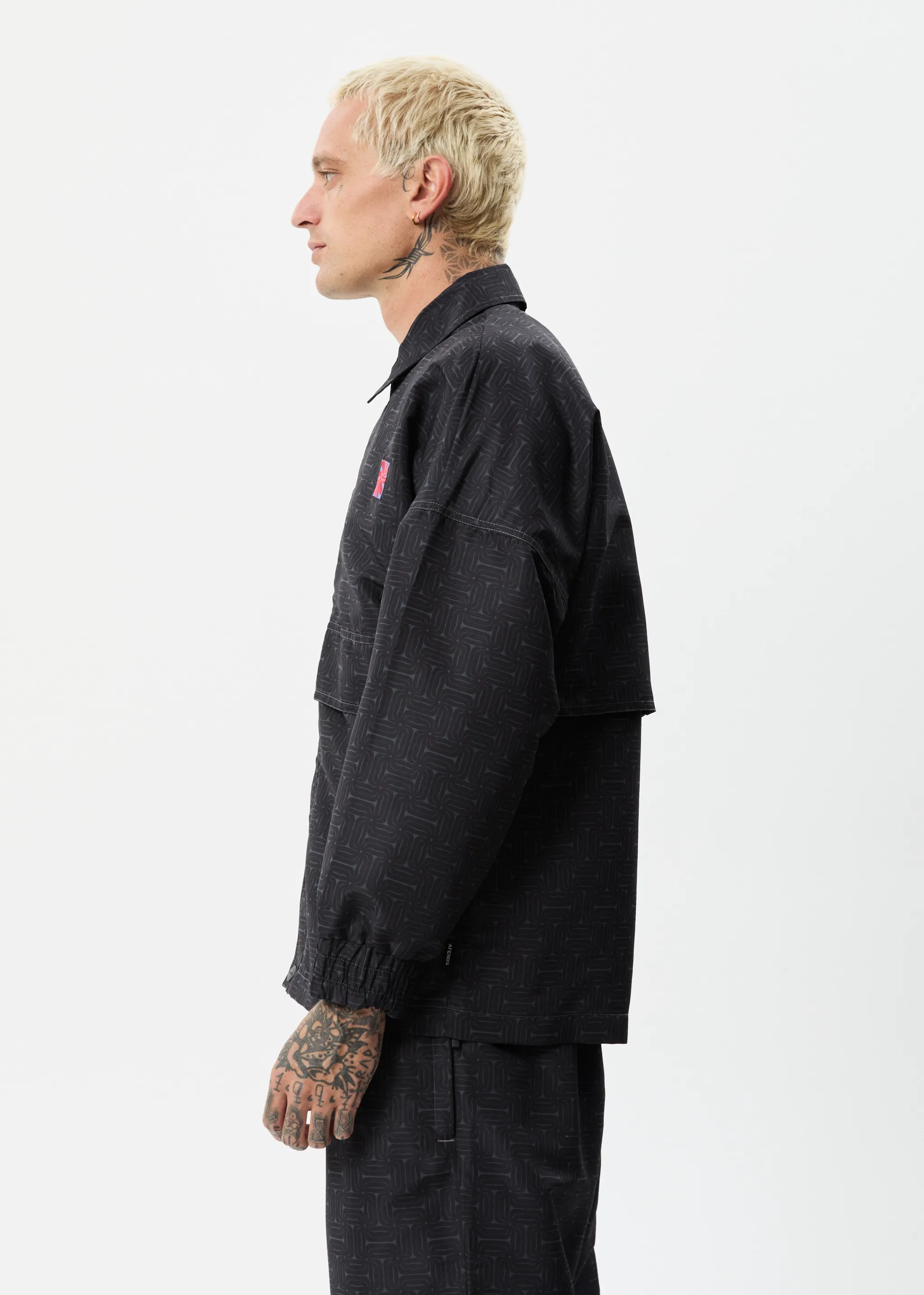 AFENDS Mens Escape - Spray Jacket - Charcoal