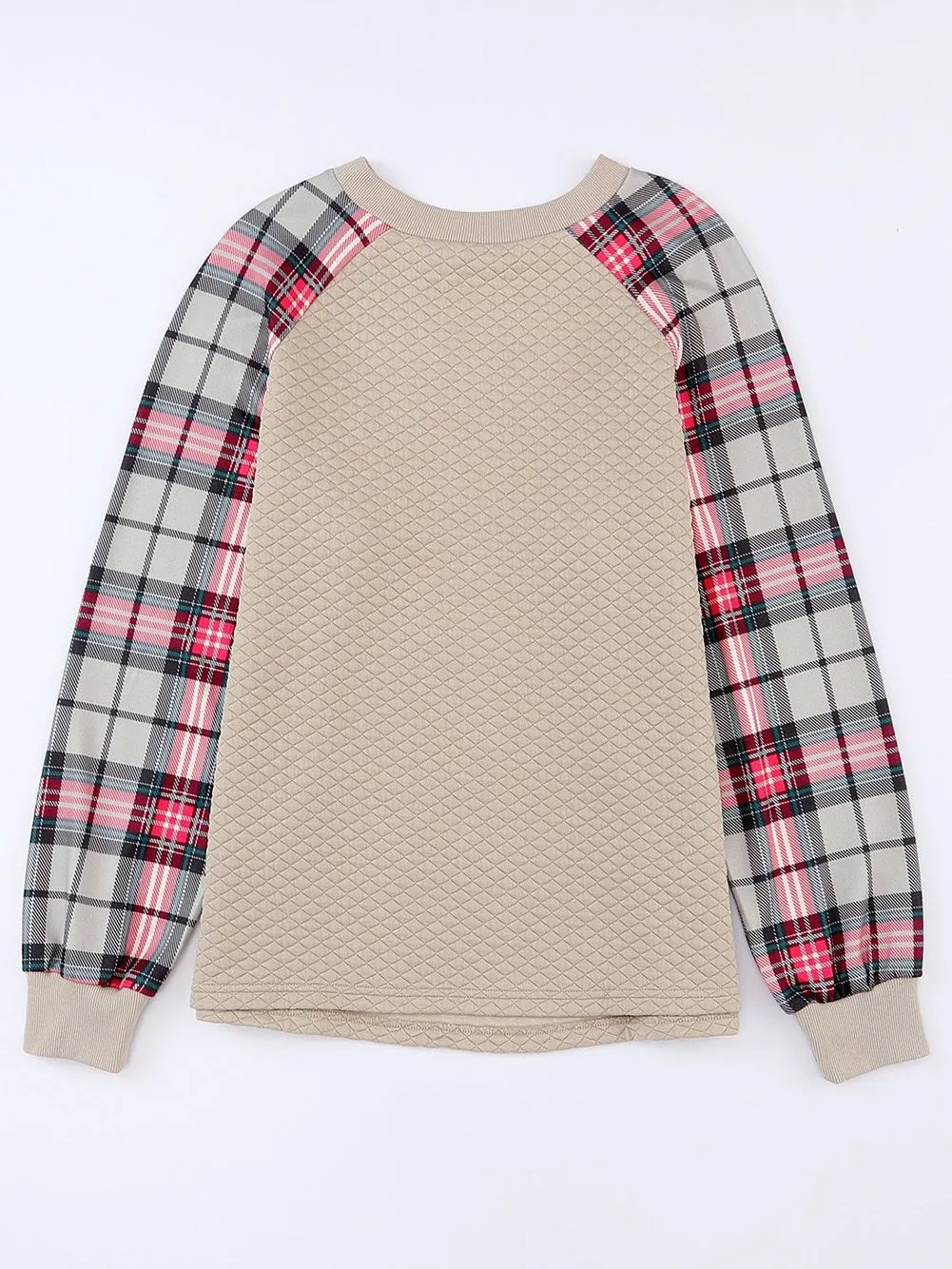 Alluring Plaid and Knit Pullover