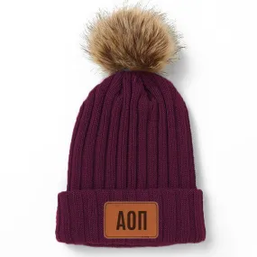 Alpha Omicron Pi Pom Pom Beanie Hat