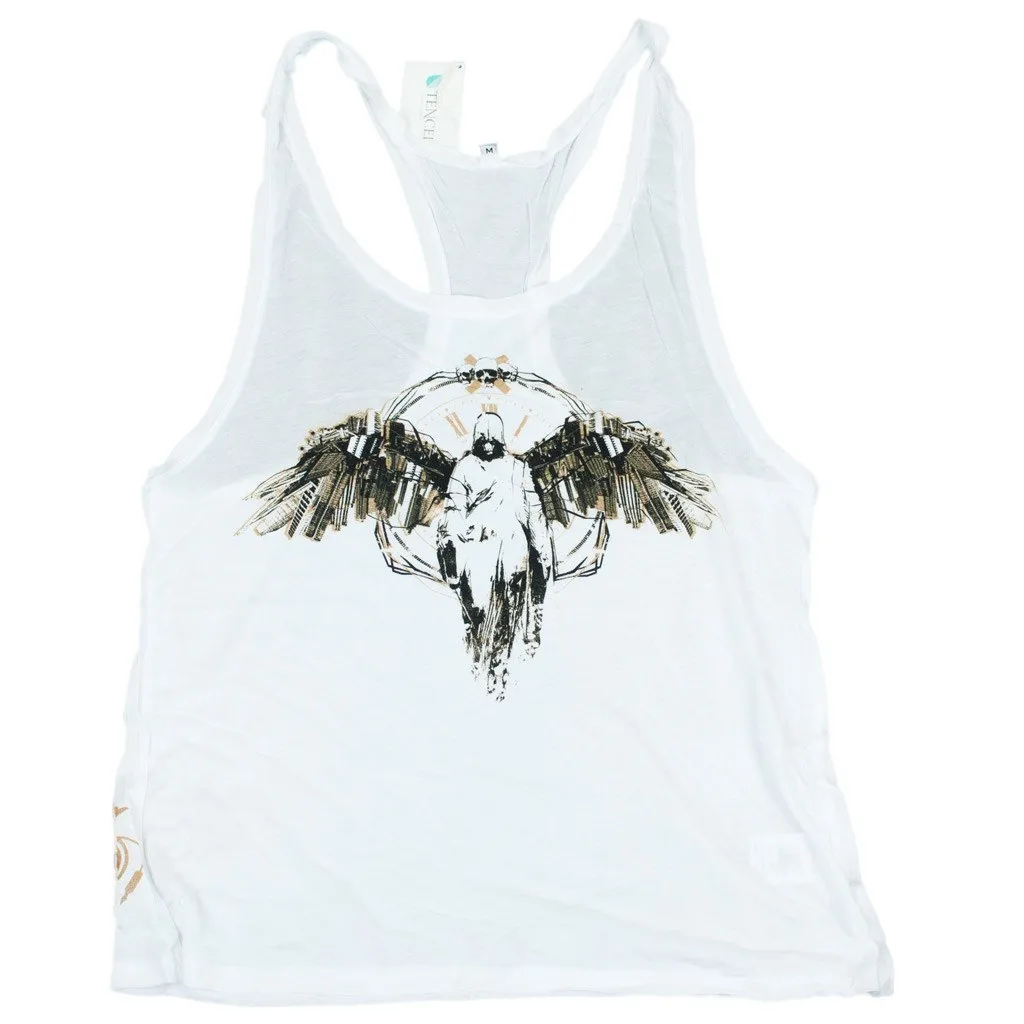 Angel White Racer Vest Top