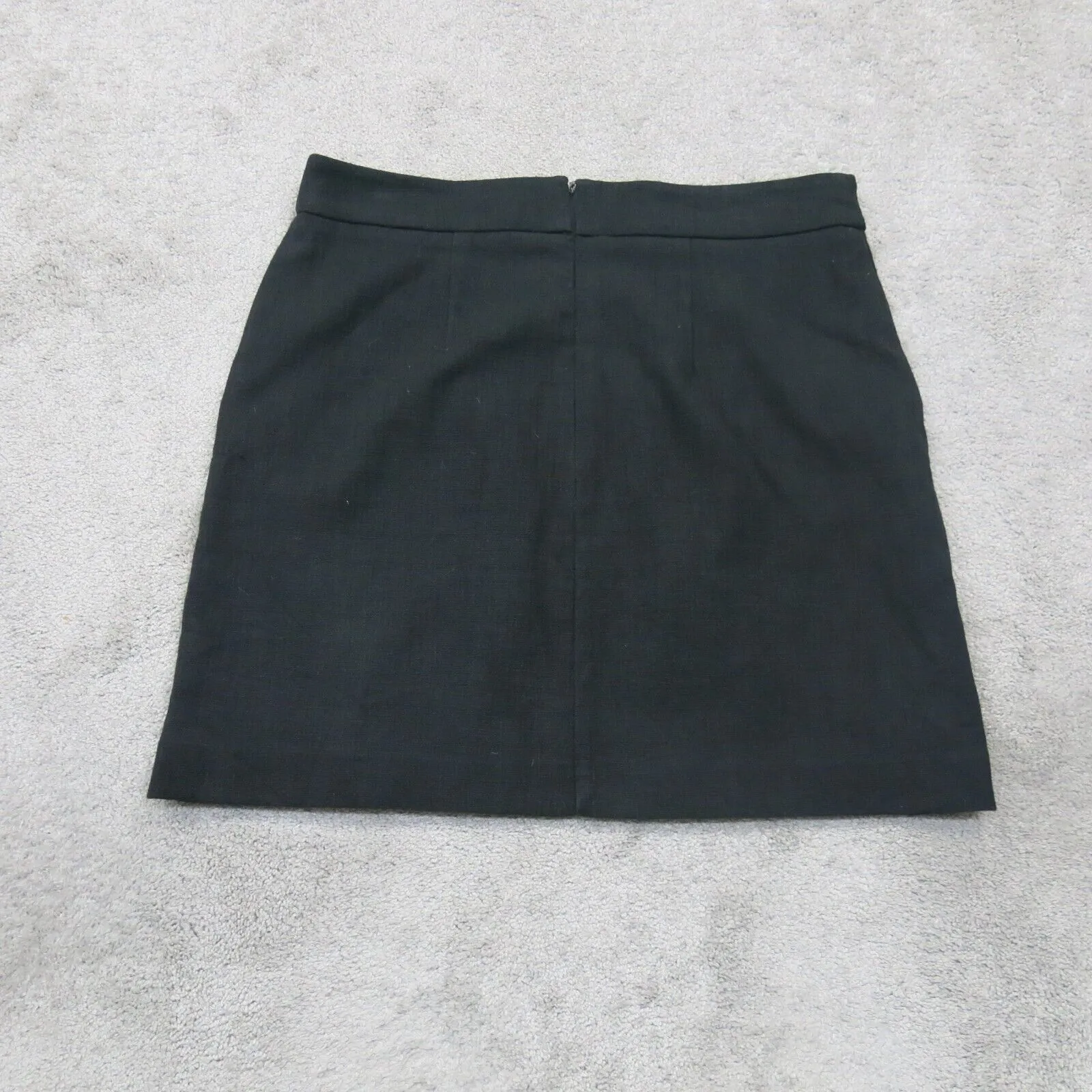 Ann Taylor Loft Women Pencil & Straight Mini Skirt Stretch Back Zip Black Size 8