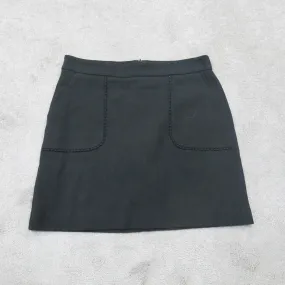 Ann Taylor Loft Women Pencil & Straight Mini Skirt Stretch Back Zip Black Size 8