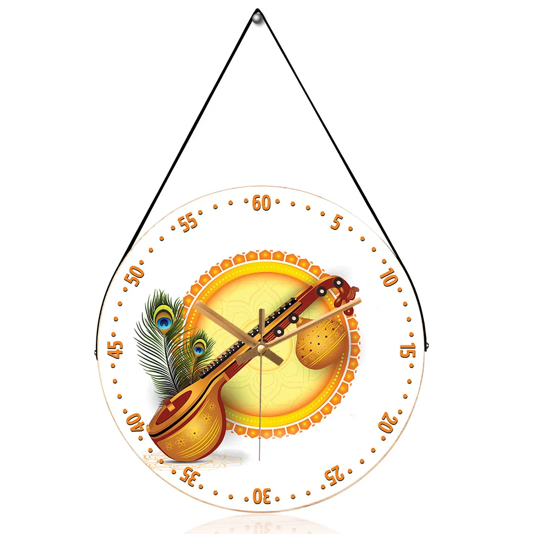 Artistic saraswati wall clock