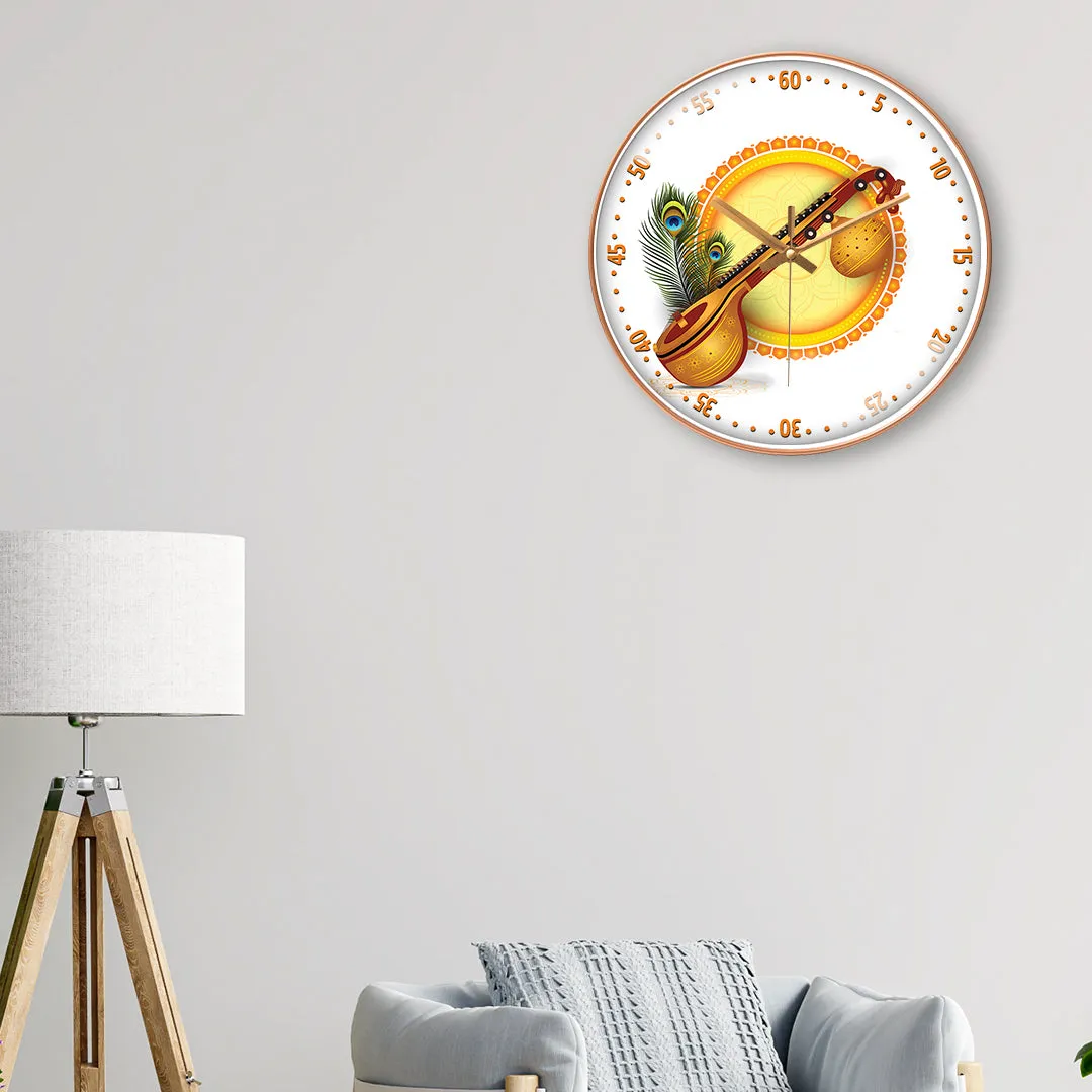 Artistic saraswati wall clock