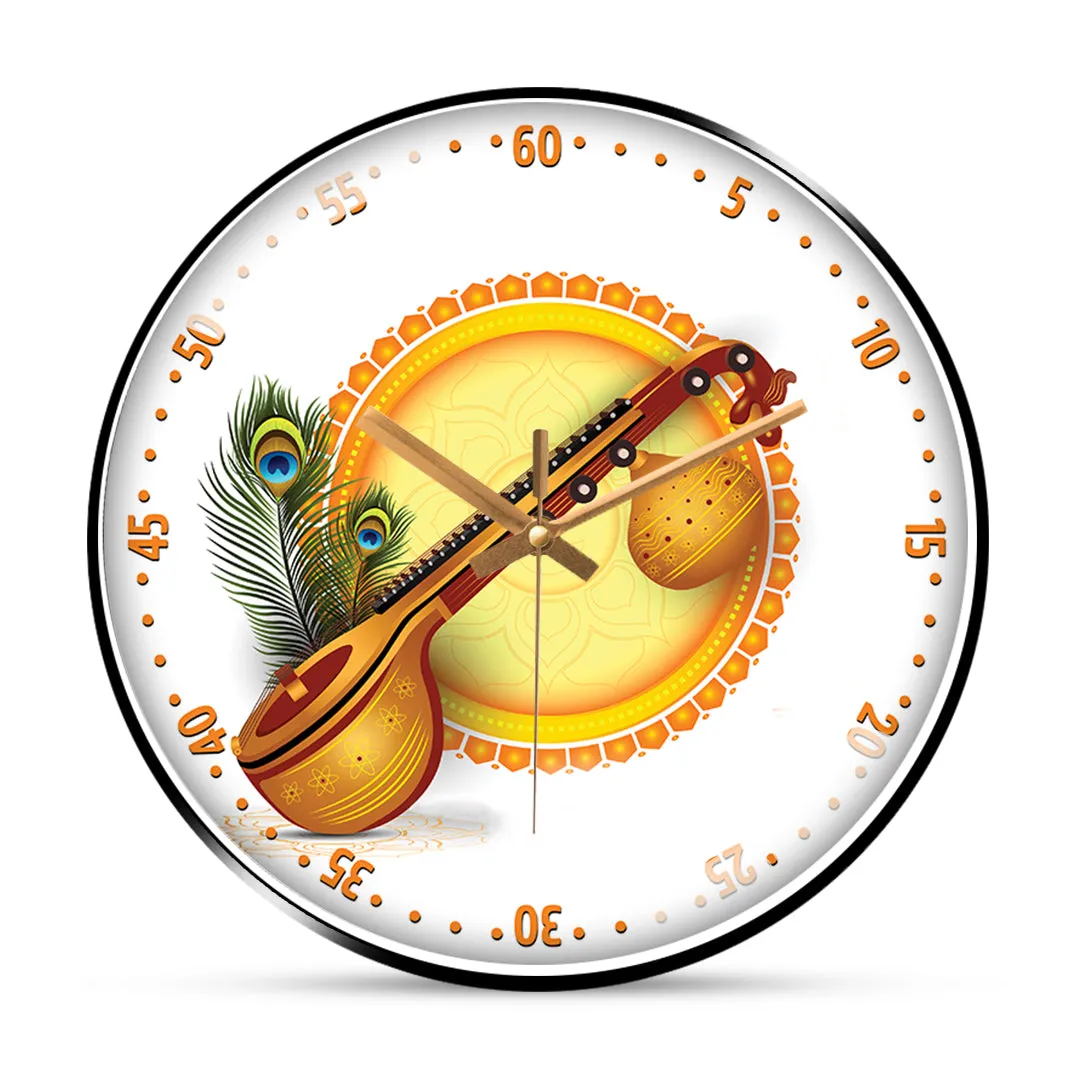 Artistic saraswati wall clock