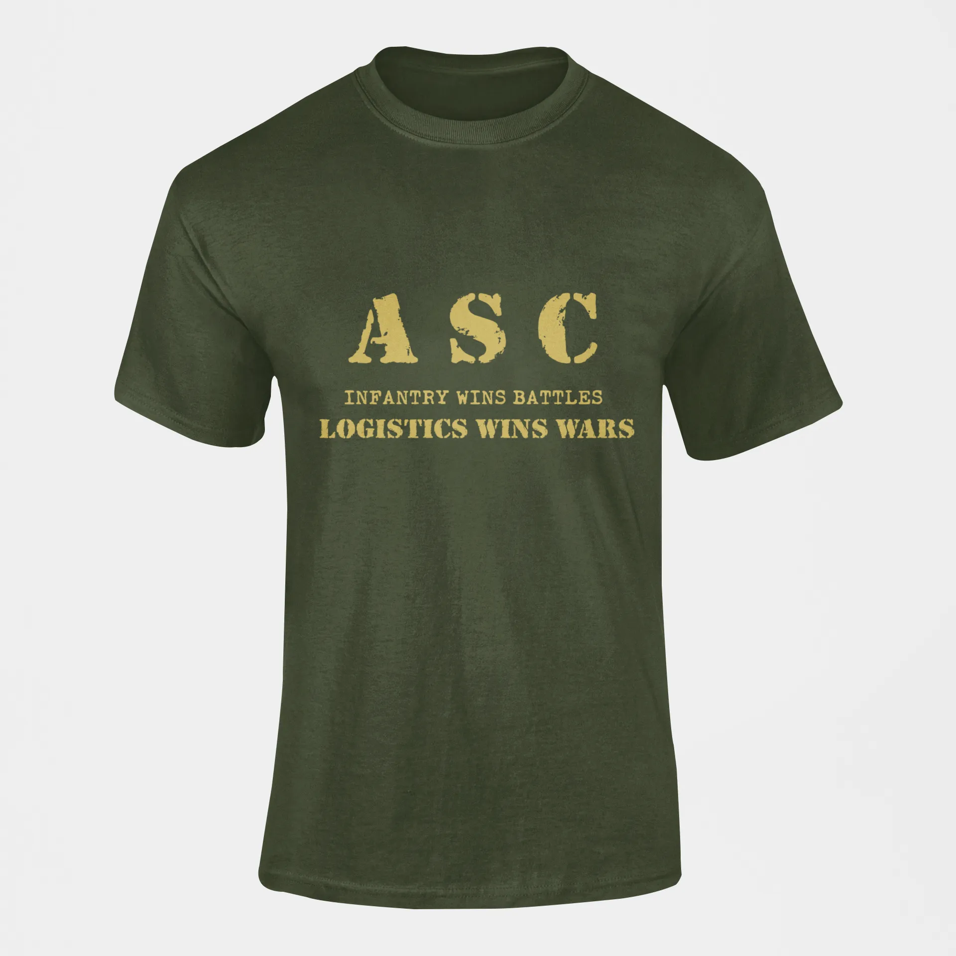 ASC T-shirt - ASC, Infantry Wins Battles, Logistics Wins Wars (Men)