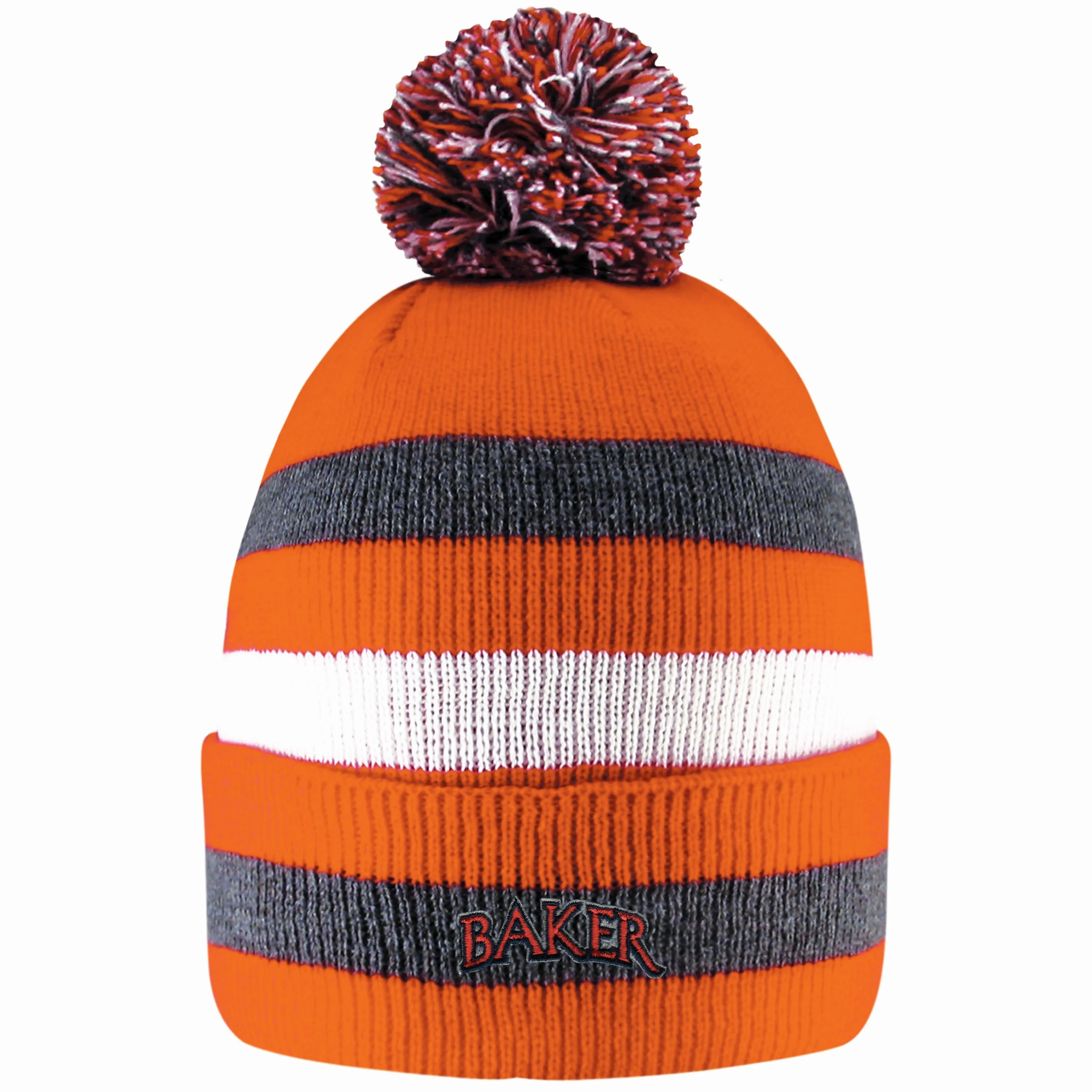 Baker Primetime Striped Pom Beanie