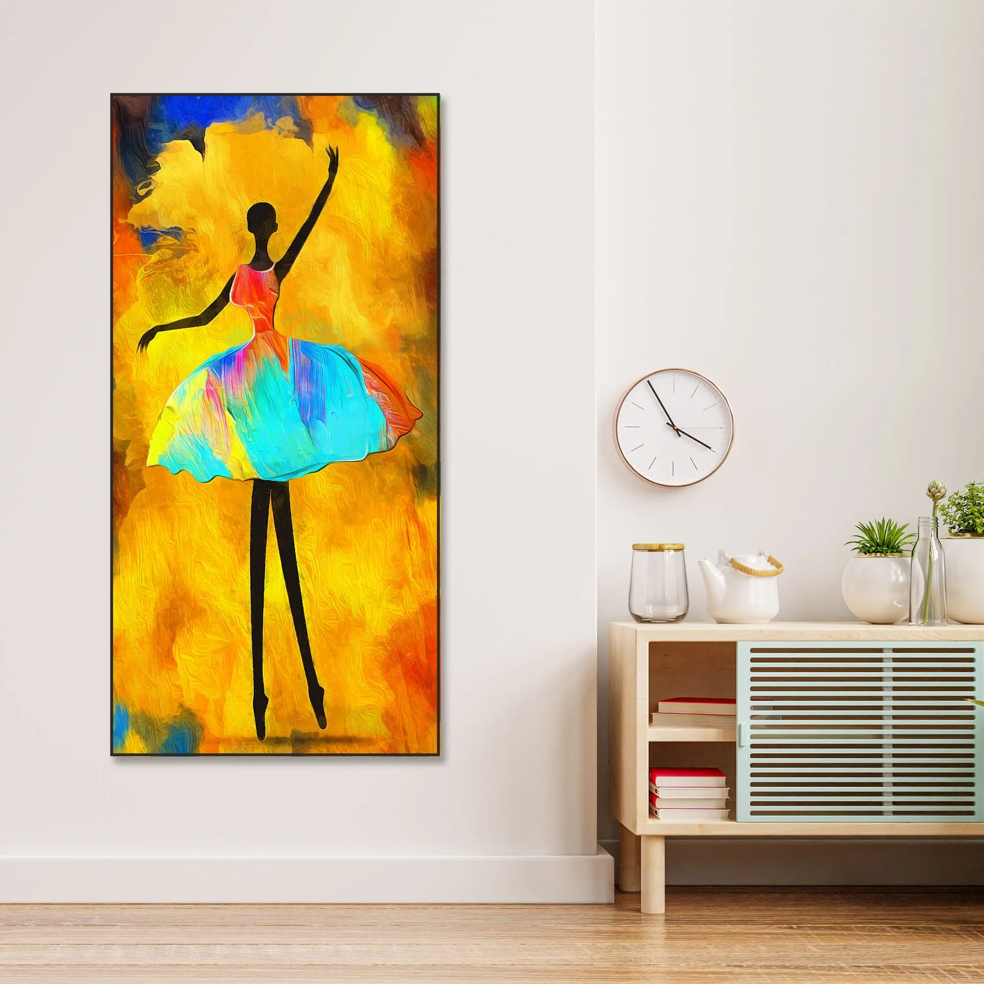 Ballerina Floating Canvas Wall Painting