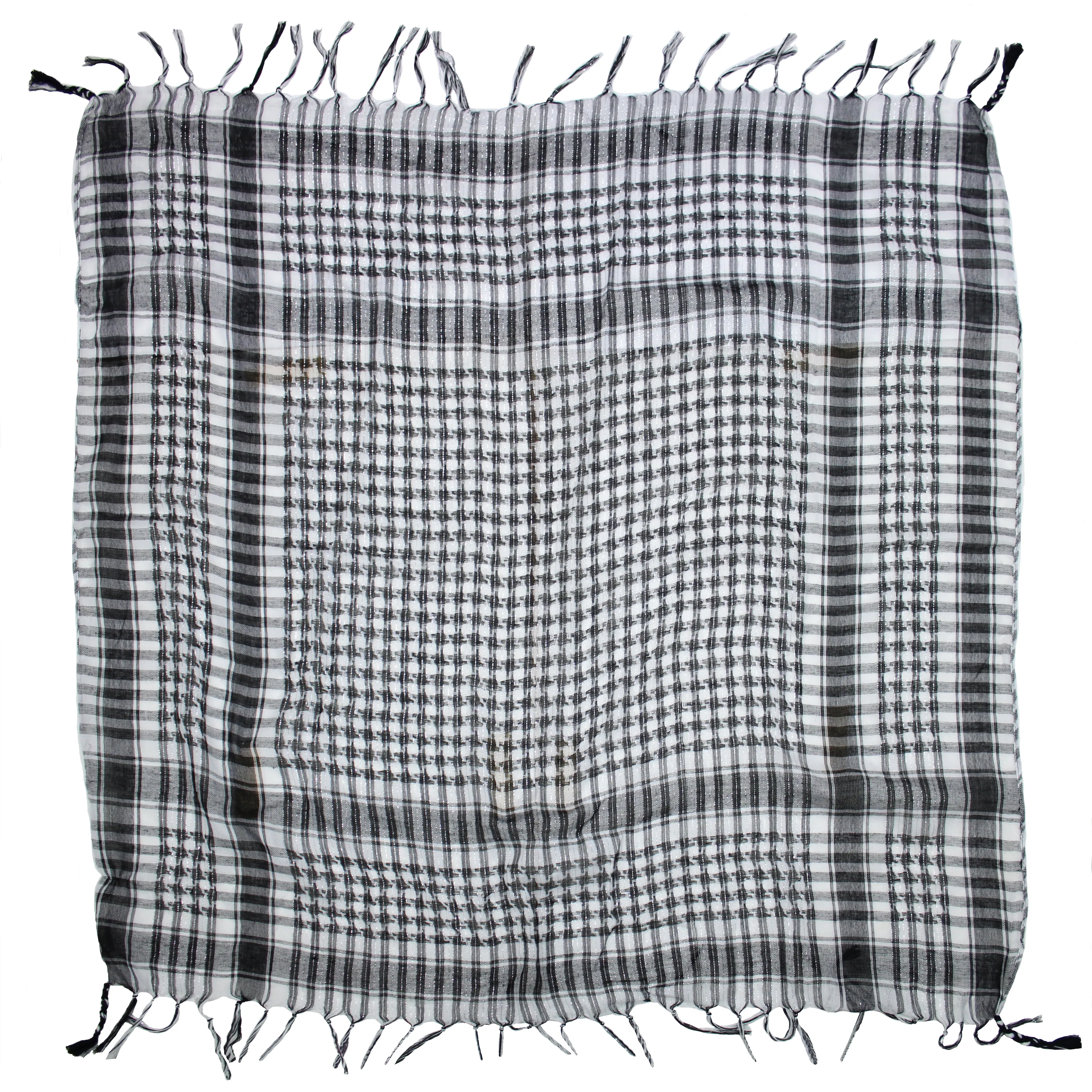 Black & White Arafat Lurex Square Scarf