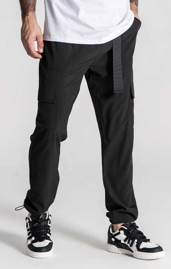 Black Tech Cargo Pants