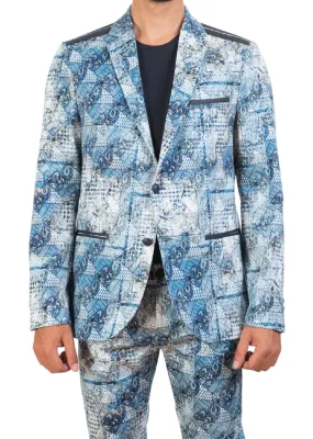 Blue Degraded 2-Pieces Suit