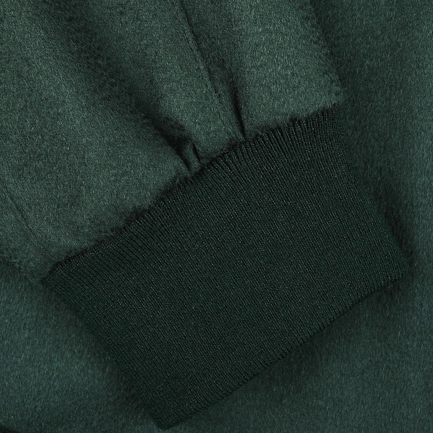 Bottle Green Cashmere Zip Blouson