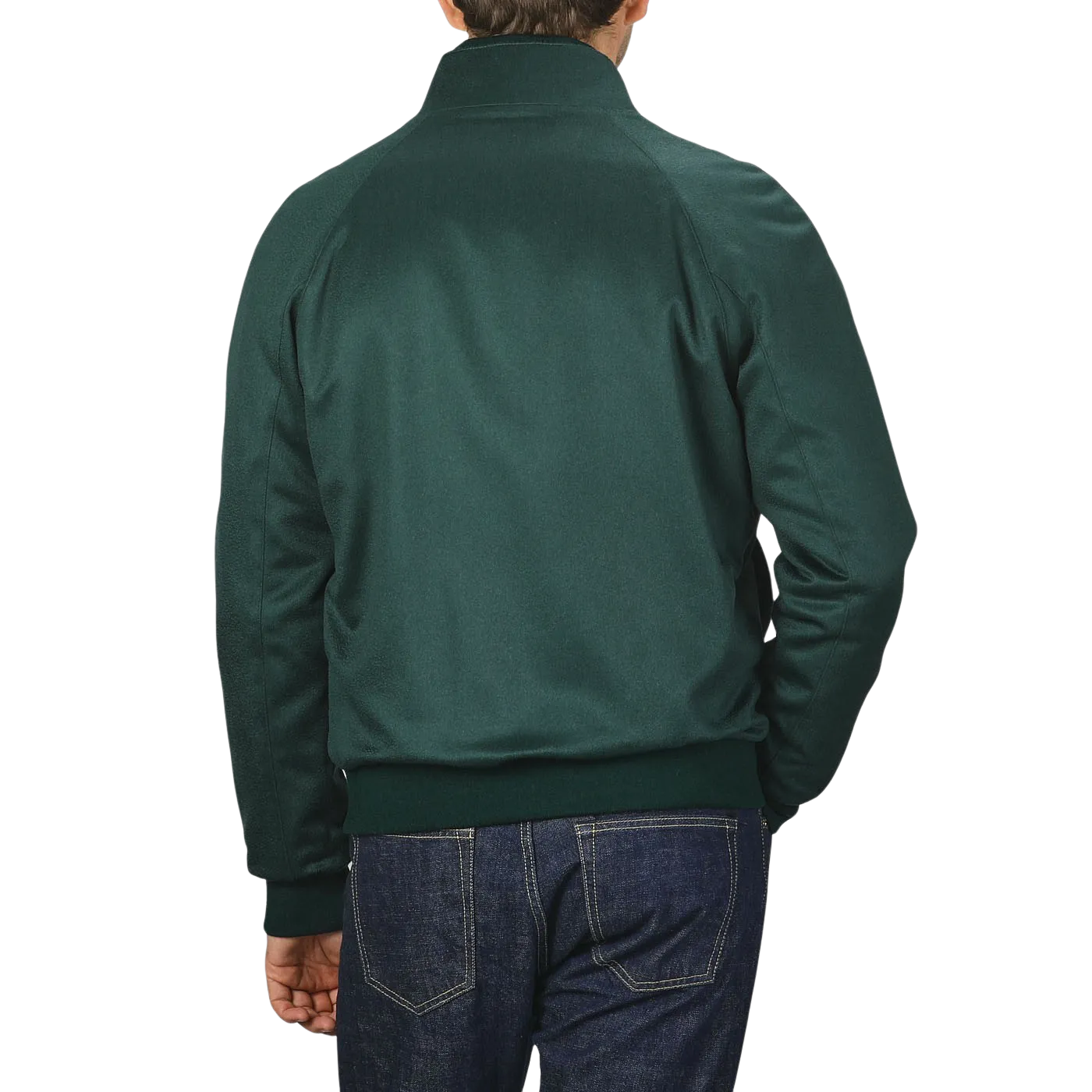 Bottle Green Cashmere Zip Blouson