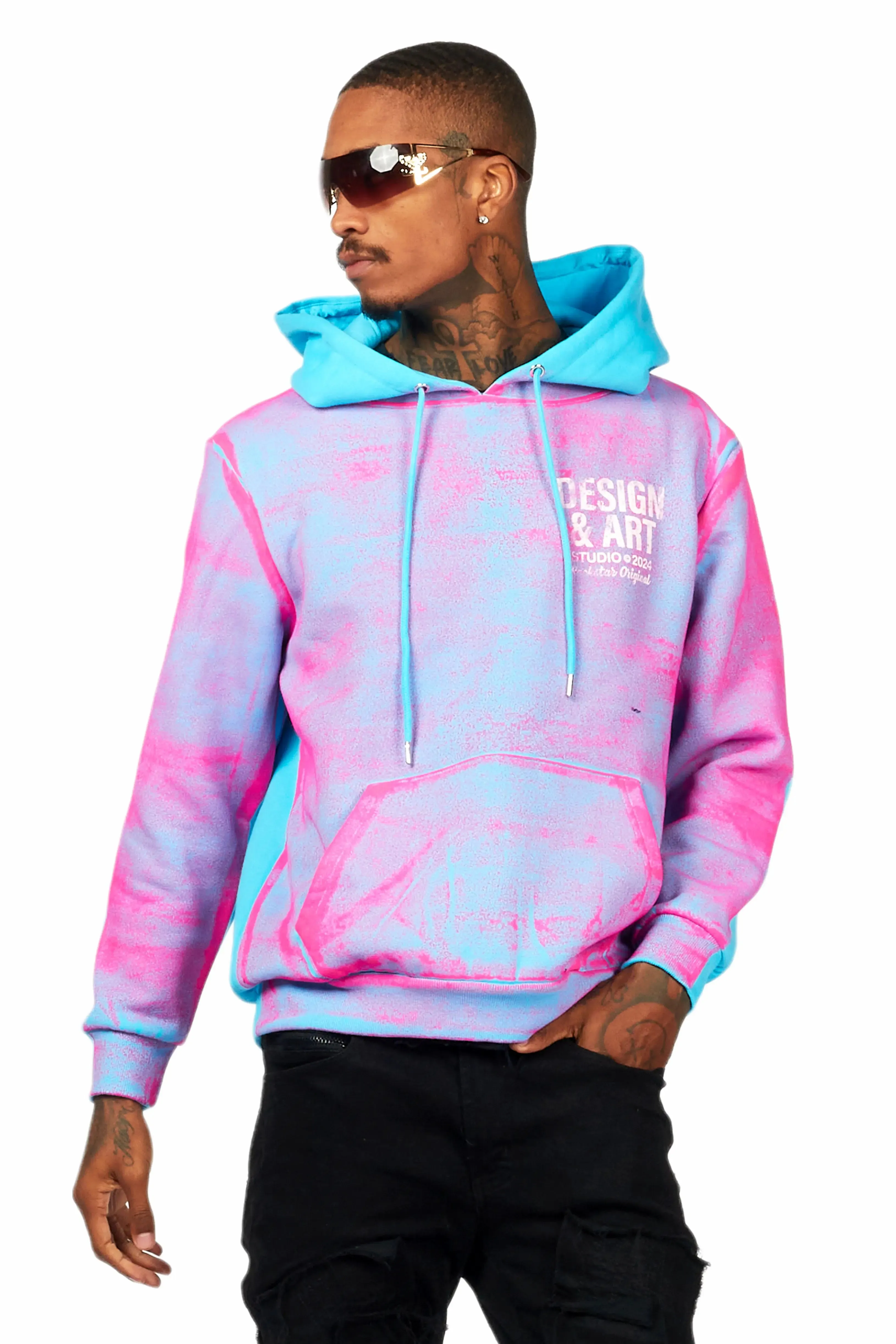 Cano Blue/Pink Graphic Hoodie