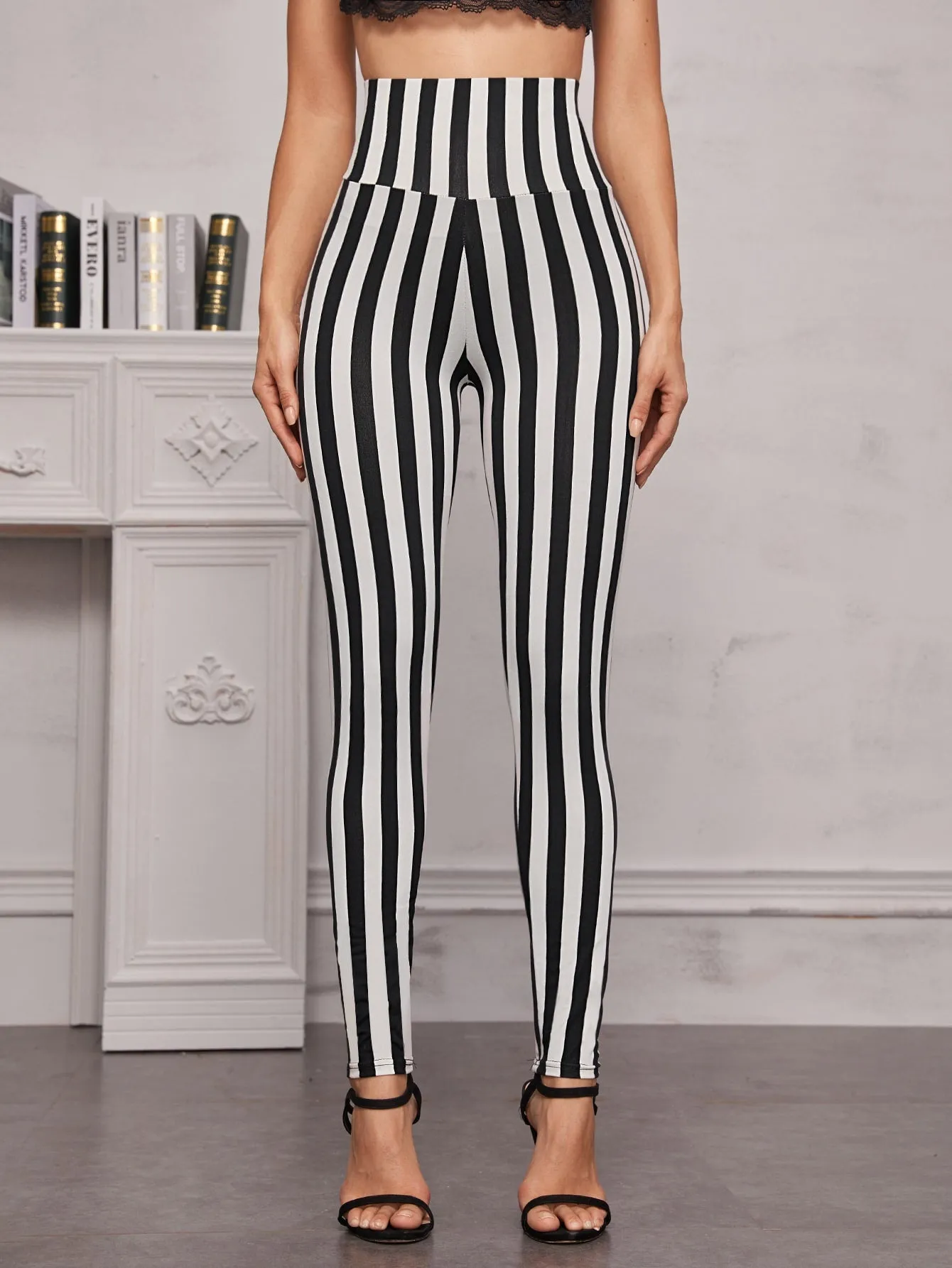 Casual Striped Long Women Leggings