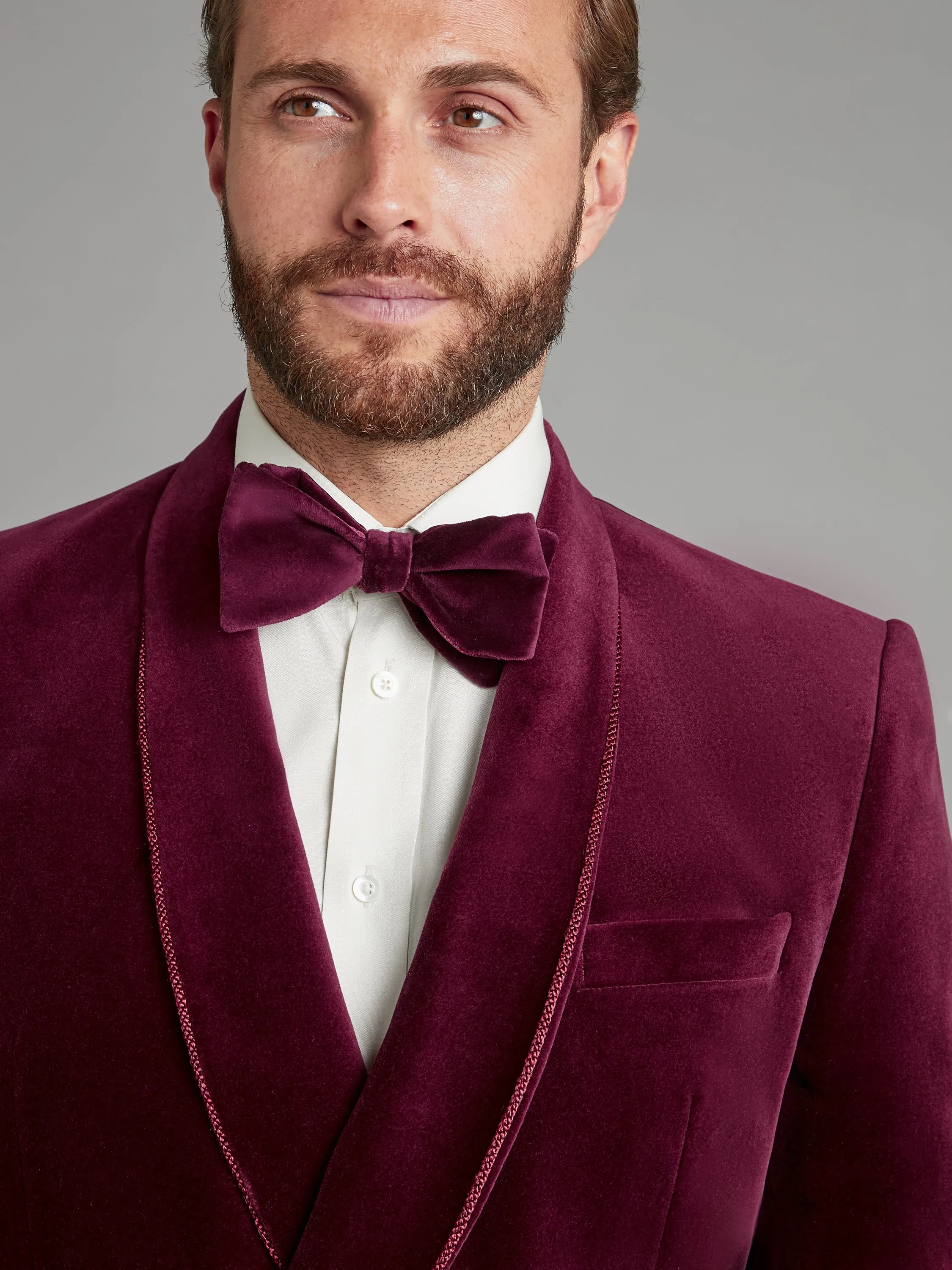 Caversham Smoking Jacket - Burgundy Velvet