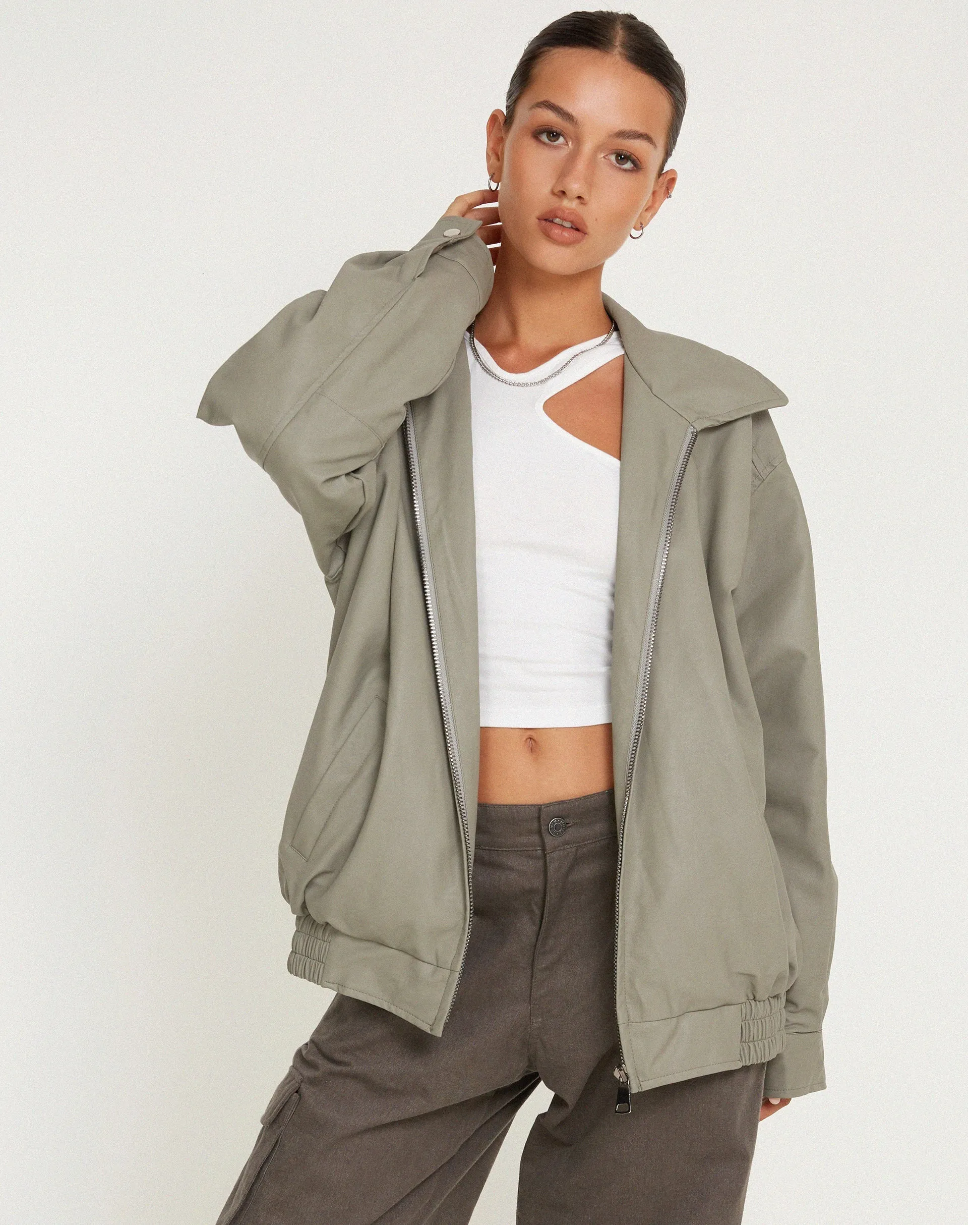 Cavita Jacket in PU Grey