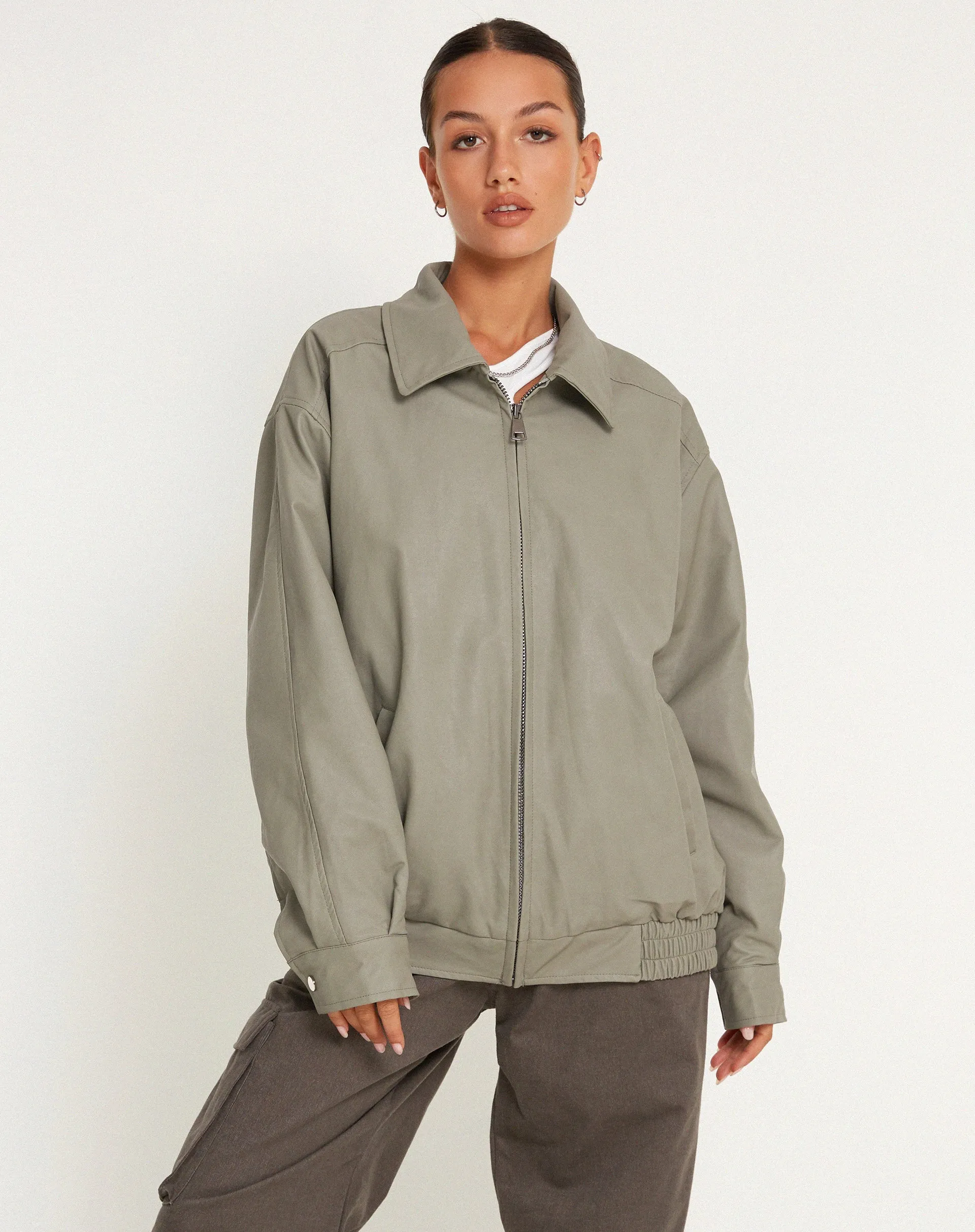 Cavita Jacket in PU Grey