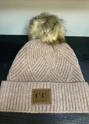 CC Beanie Diagonal Stripe