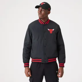 Chicago Bulls NBA Script Black Bomber Jacket