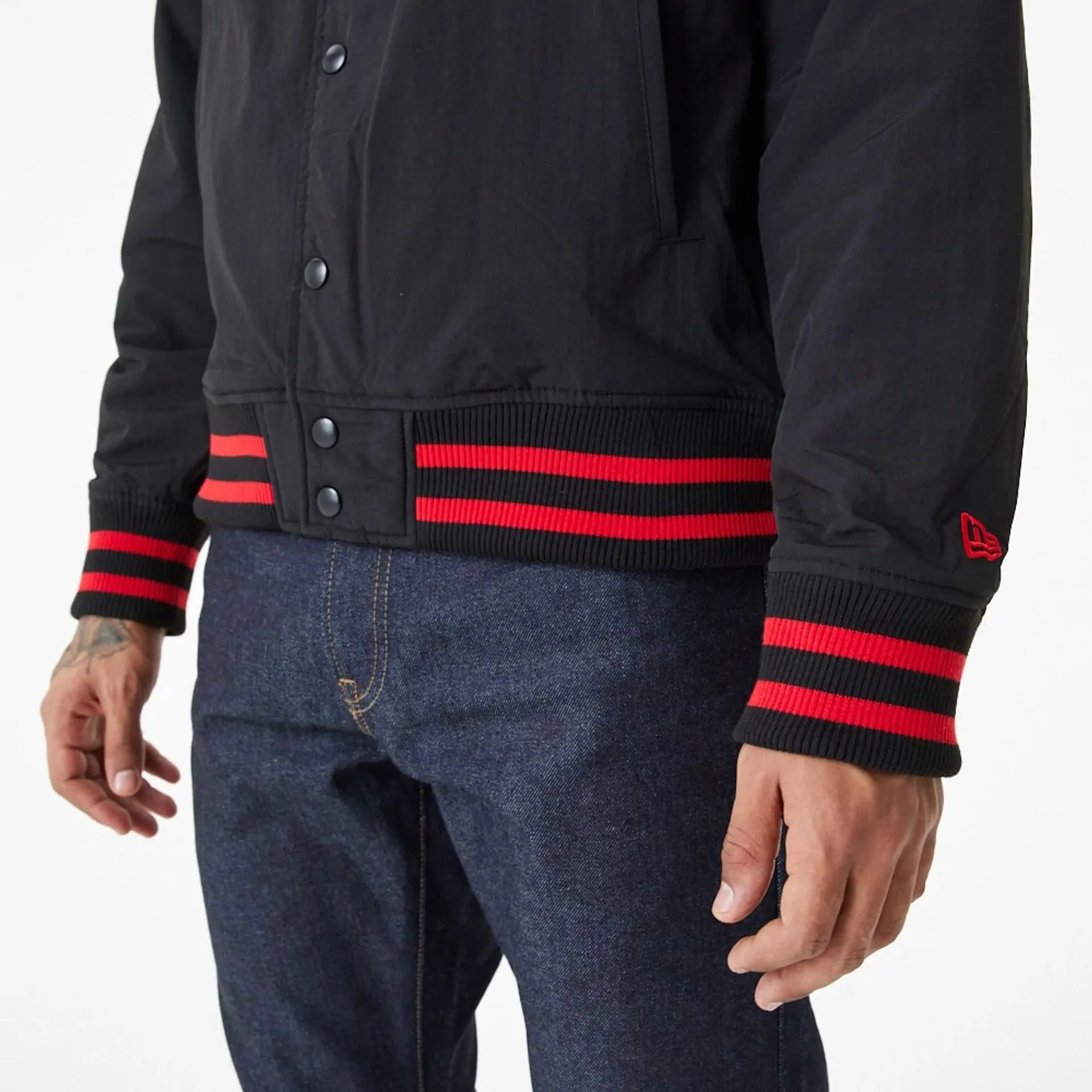 Chicago Bulls Team Script Black Bomber Jacket