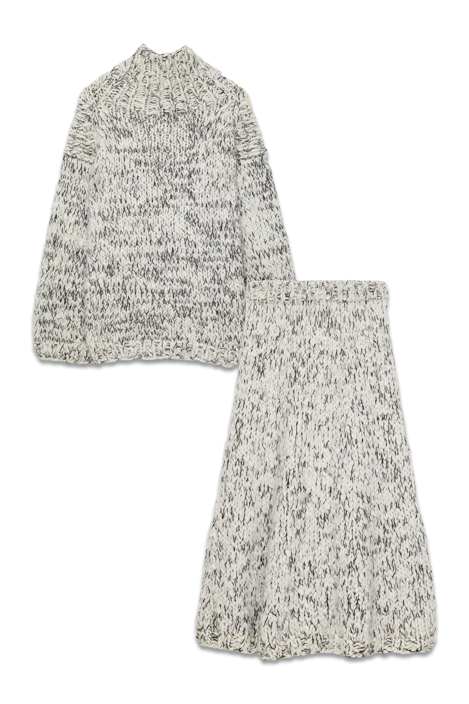 Chunky-knit Wool-blend Midi Skirt and Jumper