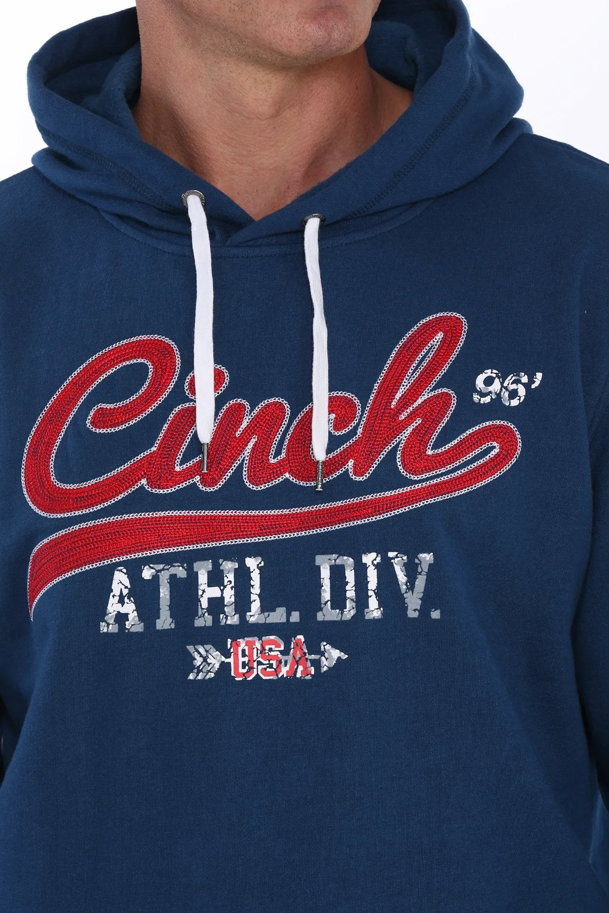 Cinch Mens Logo Hoodie-Navy