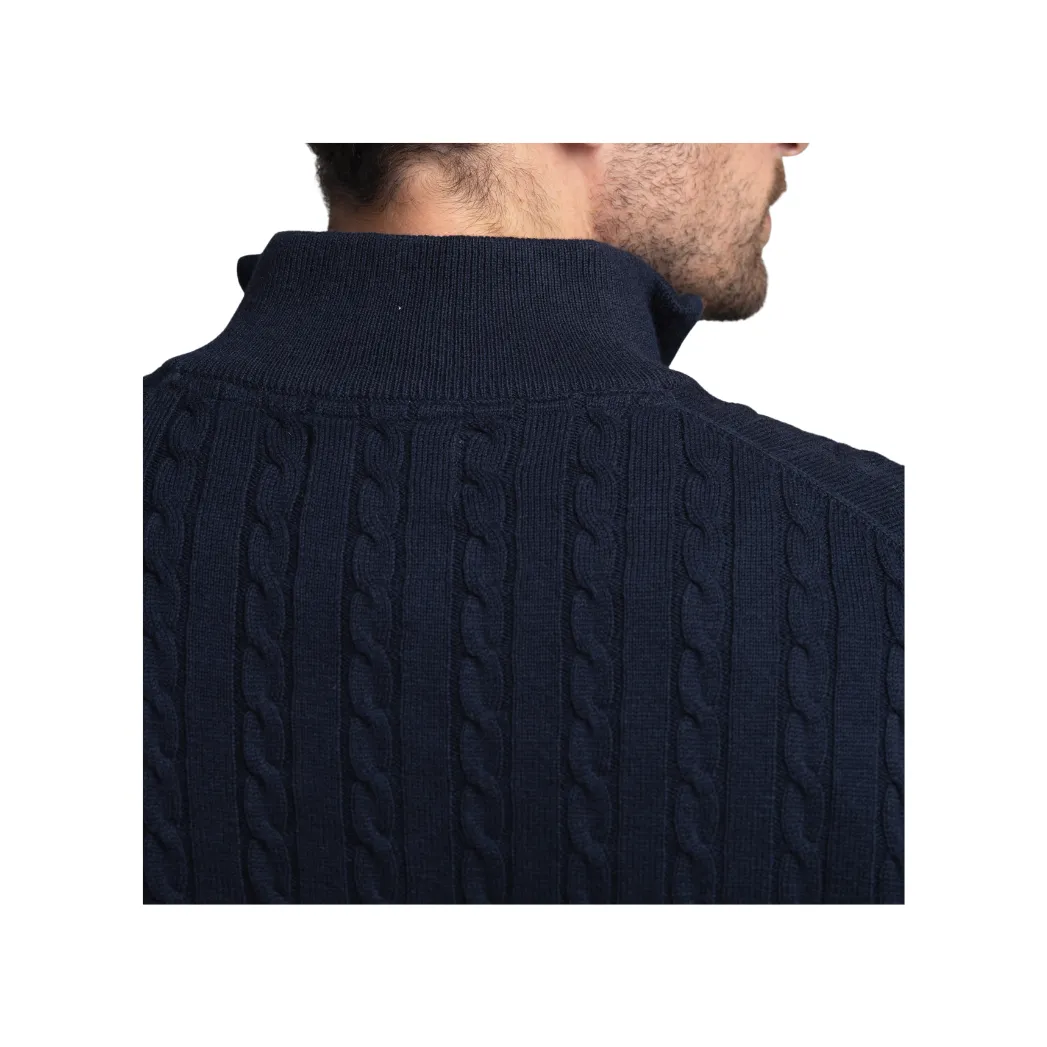 Cotton Cashmere Cable 1/4 Zip Jumper