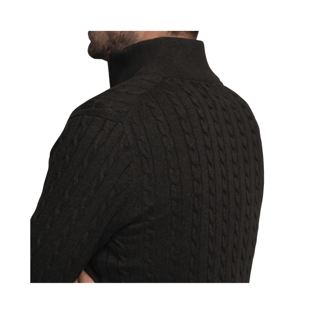 Cotton Cashmere Cable 1/4 Zip Jumper