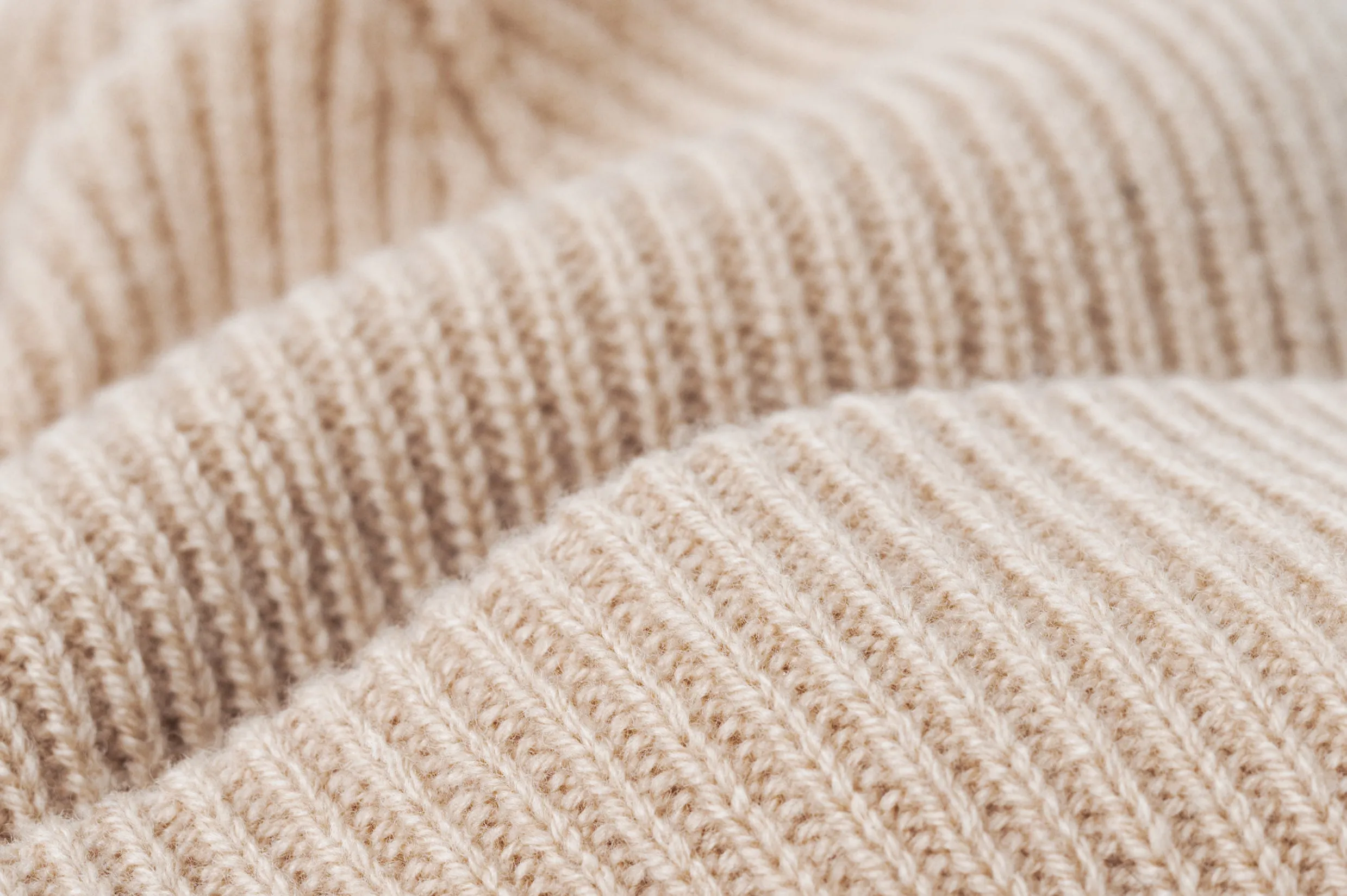 Cream Cashmere Wool Beanie