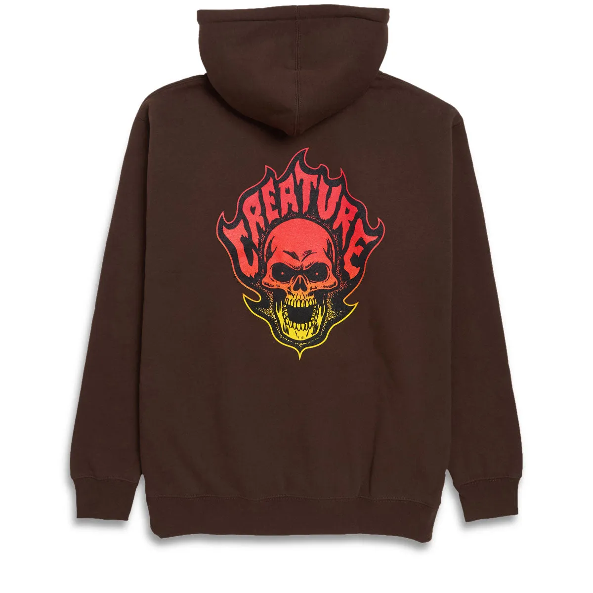 Creature Bonehead Flame Hoodie - Brown