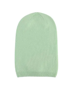 Crown of Edinburgh Cashmere Women's Cashmere Women Slouchy Beanie in Verde Chiaro - One Size