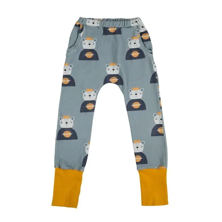 Don't Grow Up Sweatpants - Bear on Grey