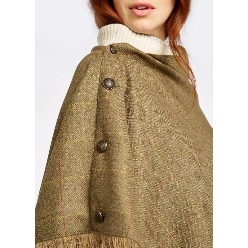 Dubarry Hazelwood Ladies Tweed Poncho - Elm