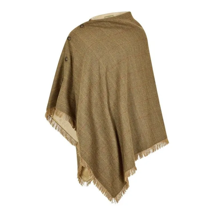 Dubarry Hazelwood Ladies Tweed Poncho - Elm