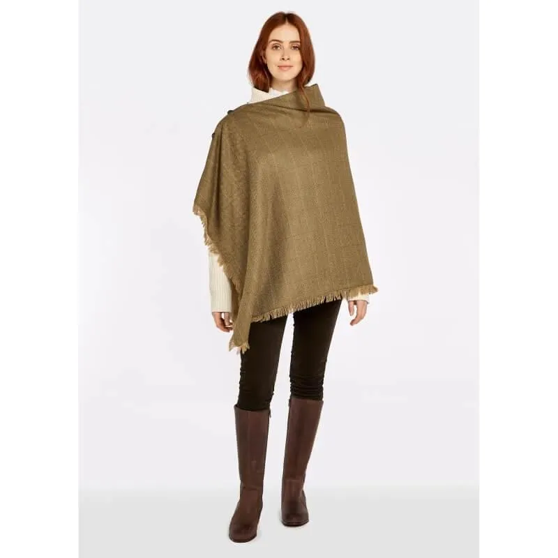 Dubarry Hazelwood Ladies Tweed Poncho - Elm