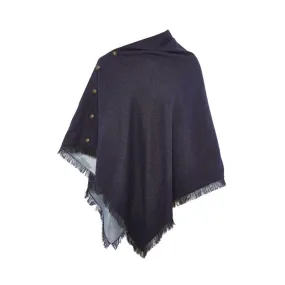 Dubarry Hazelwood Ladies Tweed Poncho - Navy