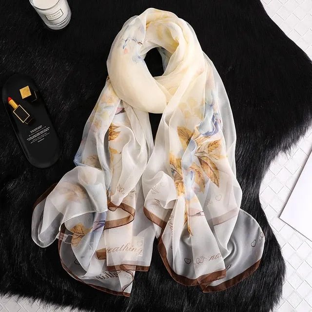 Fashion Silk Scarf Printed Bandana Shawl #LS-1