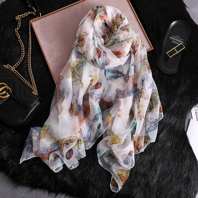 Fashion Silk Scarf Printed Bandana Shawl #LS-1