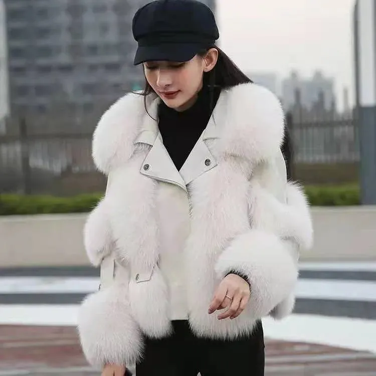 Foxy Brown fox fur jacket