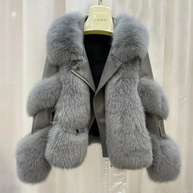 Foxy Brown fox fur jacket