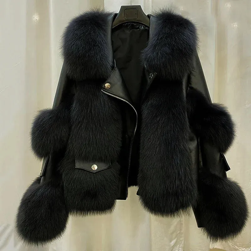 Foxy Brown fox fur jacket