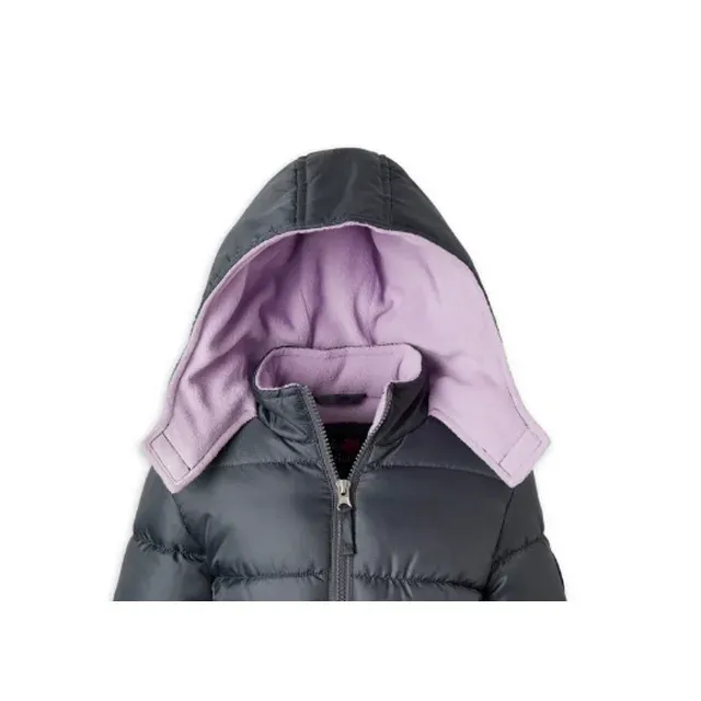 Girls Hooded Ripstop Winter Puffer Coat