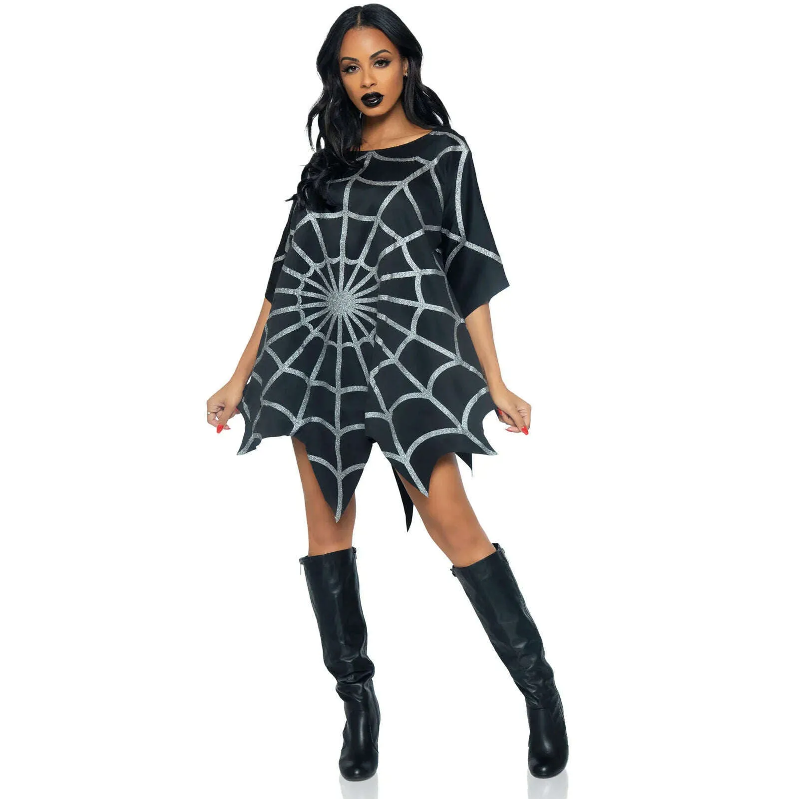 Glitter Web Women's Poncho