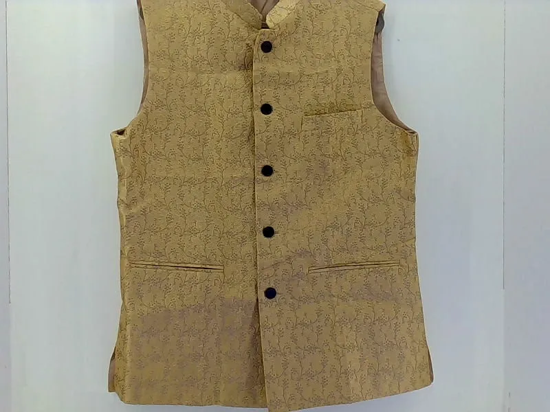 Gold Brocade Nehru Jacket Size 44