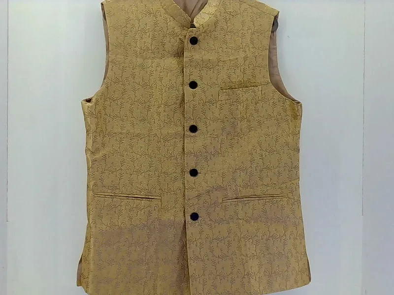 Gold Brocade Nehru Jacket Size 44