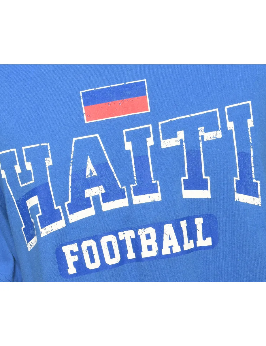 Haiti Blue Football Sports T-shirt - M