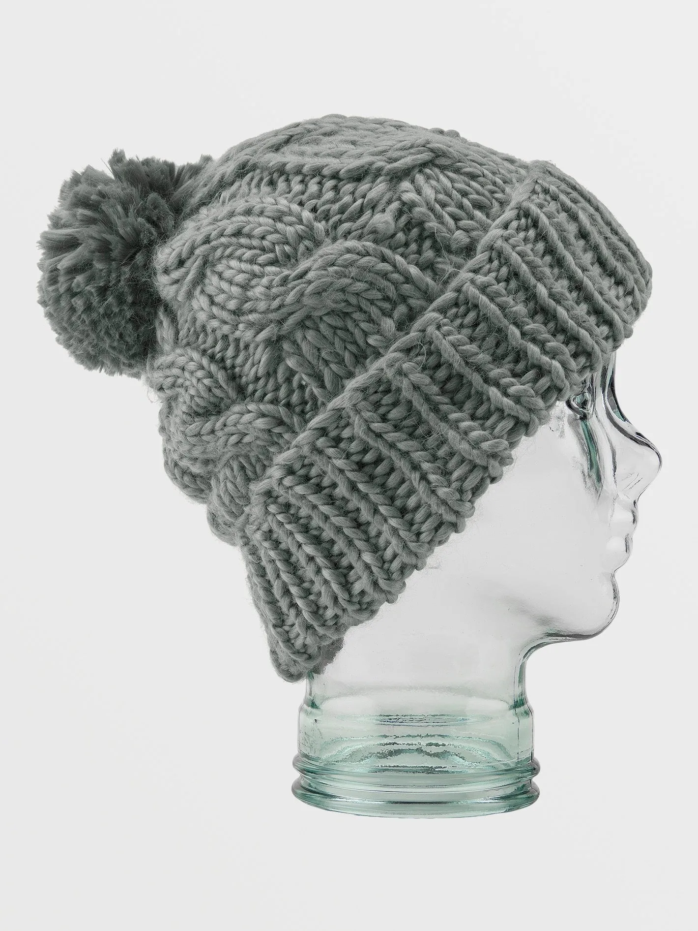 Hand Knit Bobble Beanie - STORM GREY